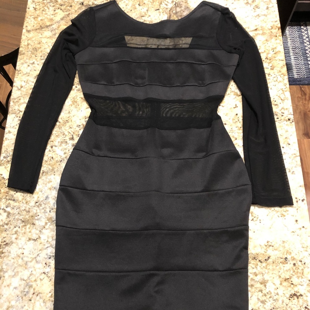 Black mesh dress